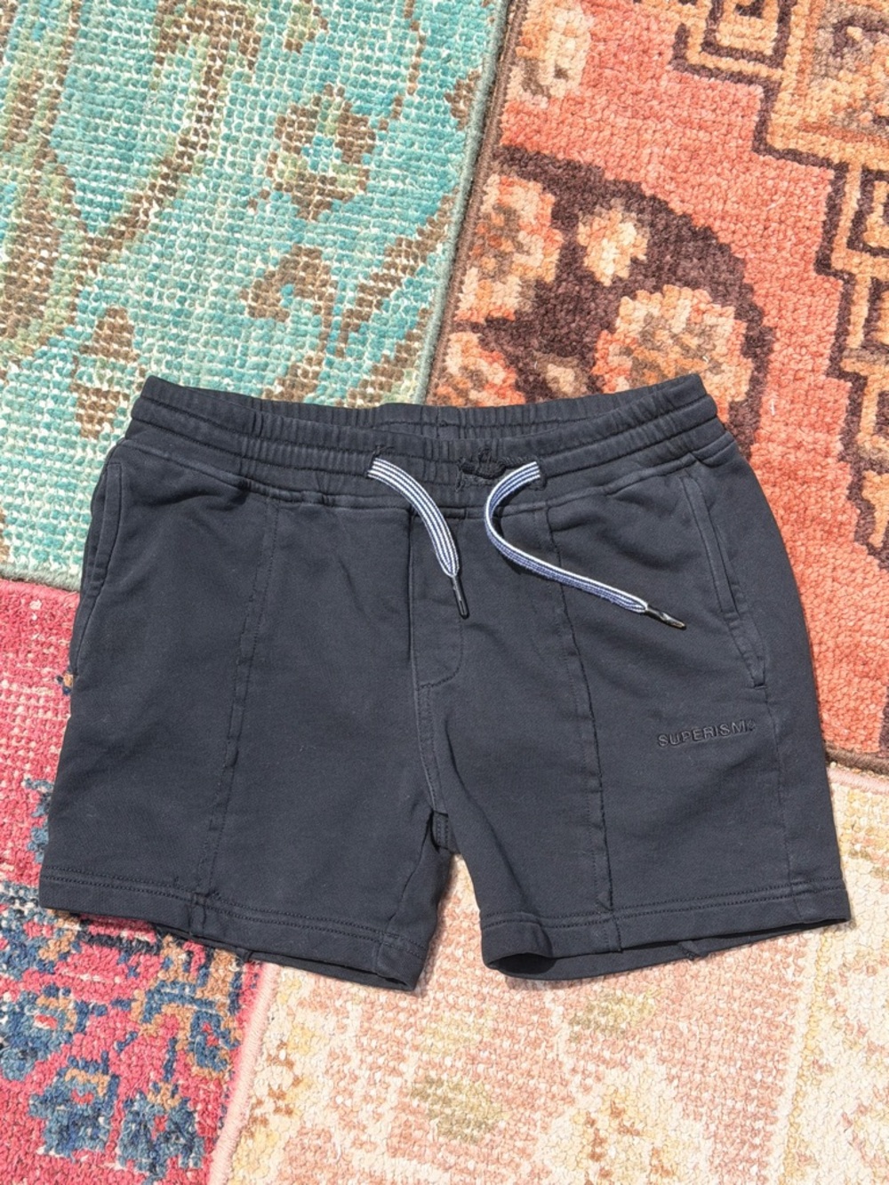 SUPERISM BOYS 14 YUMMY Black Casual Drawstring Shorts - Embossed Logo